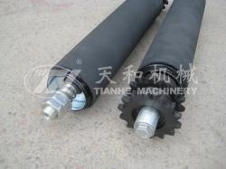 TH3826型 鋼制(zhi)雙鏈包膠(jiāo)可調積放(fang)輥筒